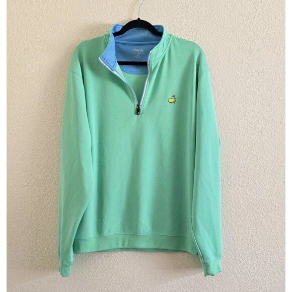 Masters Tech Men's Size XL 1/4 Zip Pullover Augusta Golf Performance Green - Picture 1 of 12